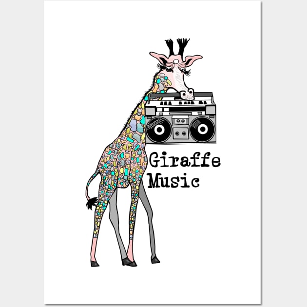 Giraffe Music Wall Art by msmart